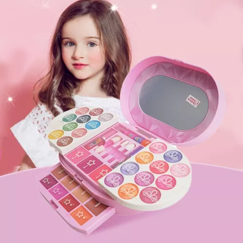 Kit de maquiagem para menina real lavável conjunto de maquiagem