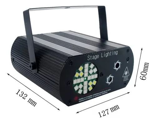 Proyector Luces Led Laser Audioritmo Dibujos Efectos Control