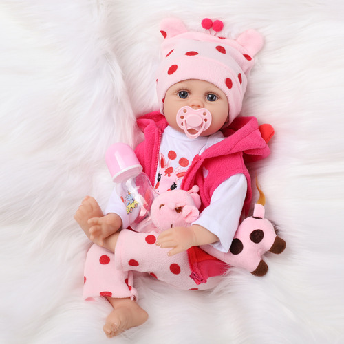 55cm Muñeca De Bebé Reborn Bebé Niña De Silicona Y Algodón