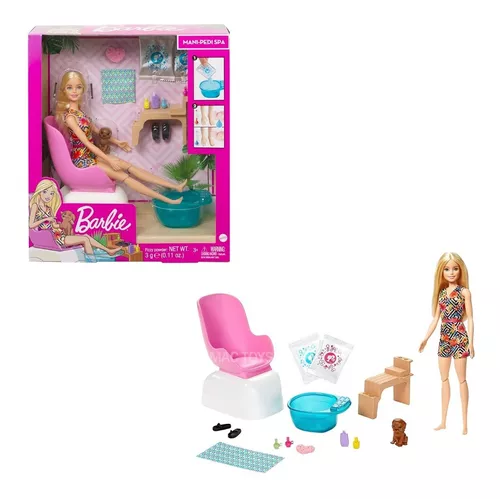 Conjunto e Boneca - Barbie SPA - Salão de Beleza - Manicure e Pedicure -  Mattel