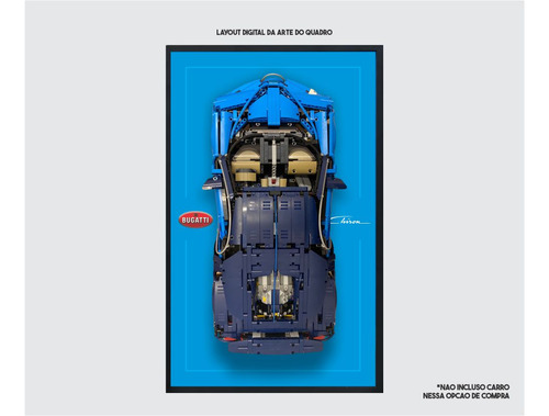 Quadro Bugatti Chiron Lego - Azul