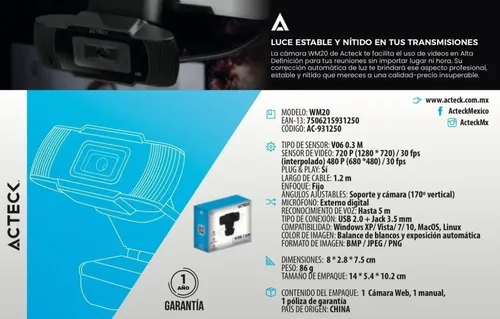 Acteck outlet wm20 manual