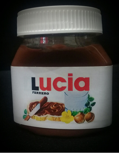 Souvenir 15 Años Nutella Personalizada Con Nombre Original