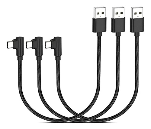 Cable Usb C De Ángulo Recto De 1 Pie De Carga Rápida, Paquet