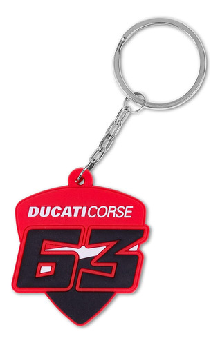 Pecco Bagnaia Llavero Ducati Bagnaia Talla Única, Rojo, Unis