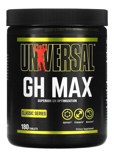 Suplemento em comprimidos Universal Nutrition  GH Max l-arginina alfa-cetoglutarato GH Max em pote 180 un