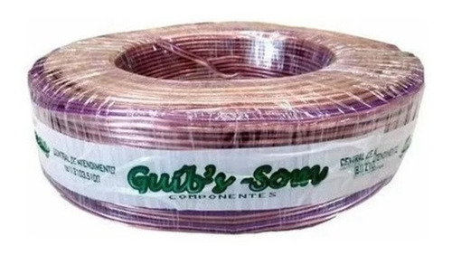 Rolo De Fio Guibs Som 2x0,75 Mm 100 Metros 100% 2x18 Cor da cobertura Violeta