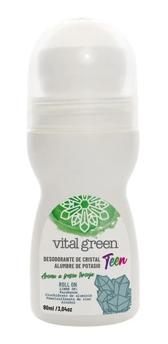 Desodorante Cristal Alumbre Roll On Niños 90ml Vital Green