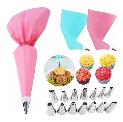 26pz Boquillas Reutilizables Para Repostería Duya Acero Inox