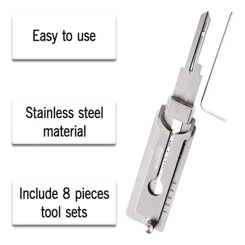 Herramienta Decodificador Llaves 2 En 1 Acero Inoxidable