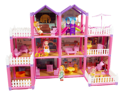 Casa De Muñecas Grande - Dream House Con Accesorios Y Muñeca Color Multicolor