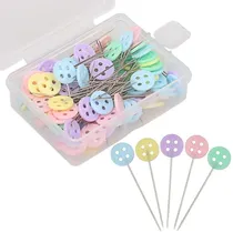 Comprar Alfileres De Cabeza Diferentes Figuras Largos Con Estuche