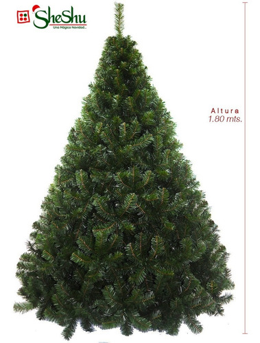 Árbol De Navidad Extra Lujo Bariloche 1,60 Mts Blackfriday Color Verde