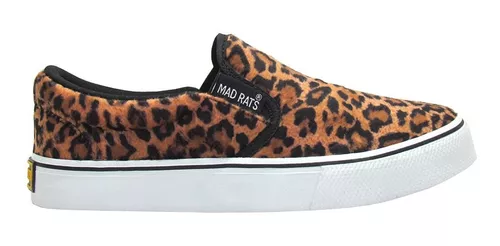 Tênis Mad Rats Slip Zebra Feminino - Preto+Branco