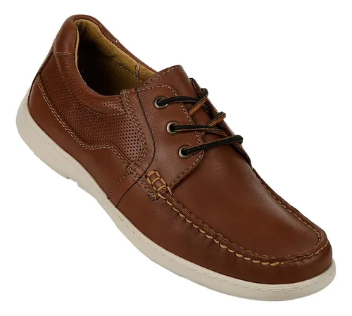 Zapato Casual Hombre Café Piel Flexi 02503684