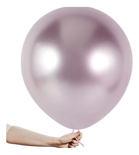 25 Globos Cromados Gigantes Chrome #18 Infla Hasta 45 Cm Color Lila Cromado 18