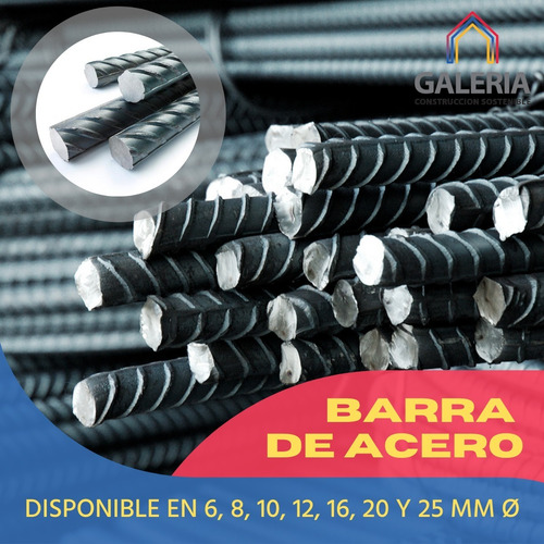 Varilla Hierro Aletado Acindar Construcción 6mm Ø X 12 Mts