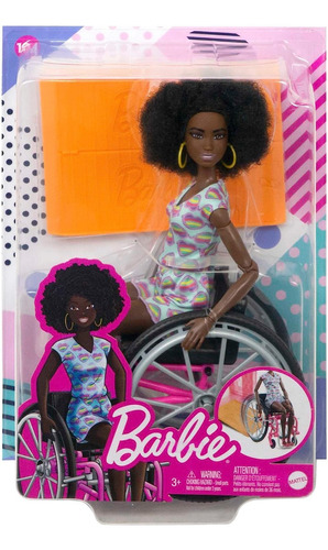 Barbie Silla De Ruedas Muñeca Barbie Morena Afro 