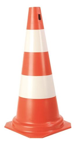 Cone Rigido Plastcor Plastico Laranja/branco  75cm  70000503