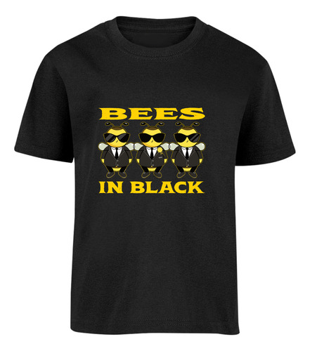 Playera Bees In Black - Abejas De Negro - Divertido