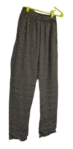 Pantalon Recto Fibrana Estampado C/ Bolsillos  T. 3 Y 4 Mor 