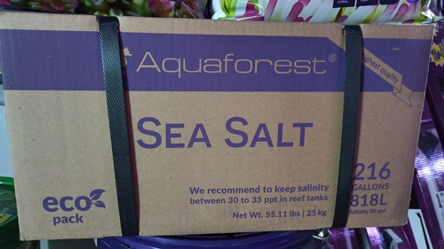 Sal Marina Aquaforest Salt 25 Kg Eco Pack 818 Litros Acuario