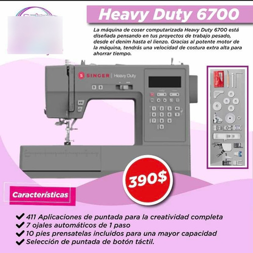 Máquina De Coser Portátil Computarizada Singer Brilliance