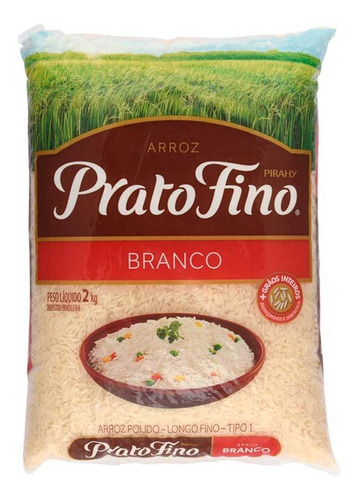 Arroz Branco Polido Tipo 1 Prato Fino 2kg