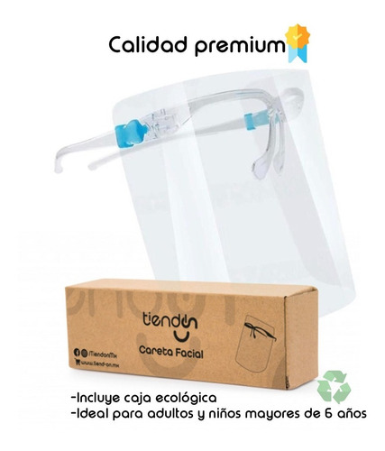 Careta Protector Facial Cubre Boca Ojos Nariz Marco Soporte