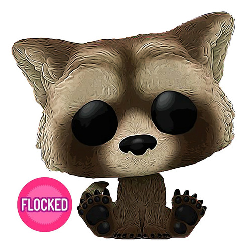 Funko Pop! Guardians Of The Galaxy Baby Rocket Flocked #1208 (Usado)