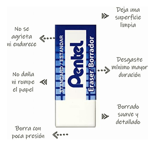 Pentel Zehe05-bp4 Corrector Líquido, Color Blanco