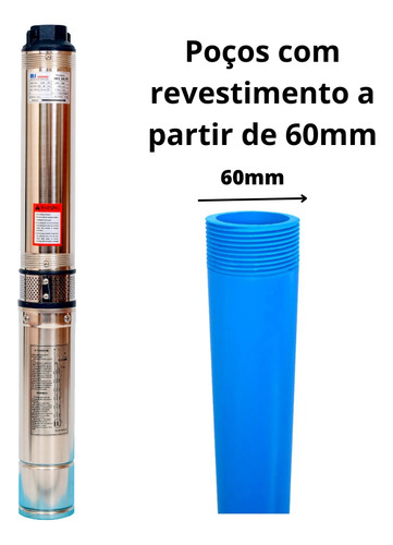 Motobomba Submersa 65ms 1/19 2f Ms Bombas 220v
