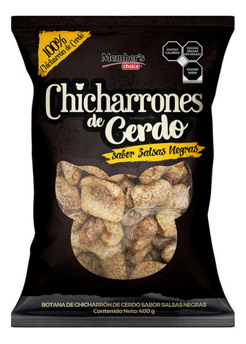 Chicharrones De Cerdo Sabor Salsas Negras  (400g)