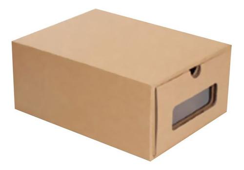 Caja De Cartón Kraft Engrosada, Caja De Zapatos Con Cajón Tr