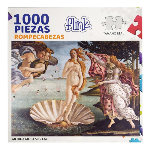 Rompecabezas Flink Boticelli, El Nacimiento de Venus de 1000 piezas