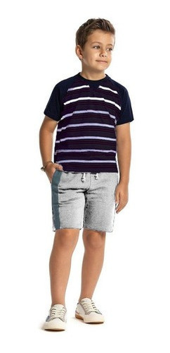 Conjunto Infantil Criança Menino Short + Camiseta Tam 1 Ao 3