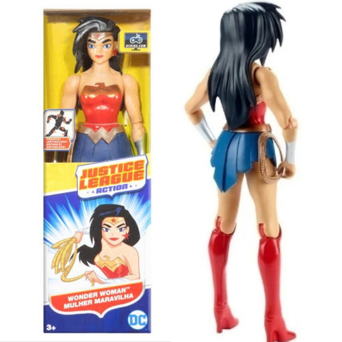 Boneco Mulher Maravilha Action Mattel 30cm Articulado.