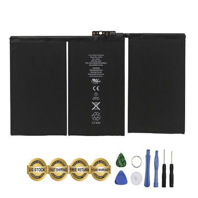 Imagen 1 de 5 de Nuevo 6500mah 3.8v Pila Interna Para iPad 2 A1376 Gen + Herr