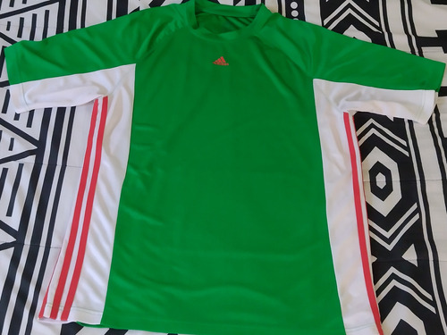 Playera Sport adidas México 2008 Verde Tricolor G Uso