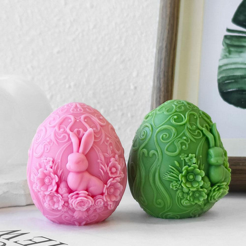 Molde 3d De Silicona Para Huevos De Pascua Y Velas De Aromat