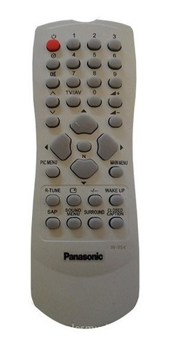Imagen 1 de 4 de Control Remoto Compatible Con Tv Panasonic Viera W-954
