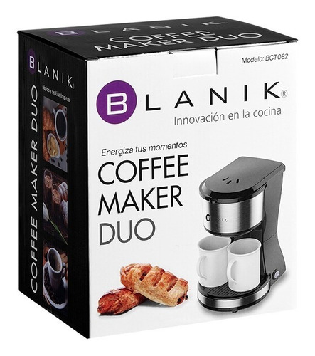 Imagen 9 de 10 de Cafetera De Goteo Doble Taza Coffee Maker Duo Blanik