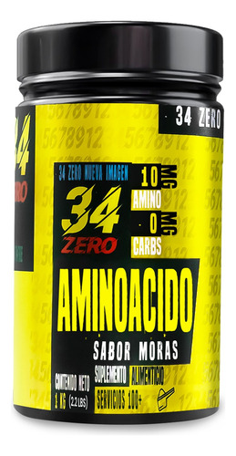 Aminoácidos En Polvo 34 Zero  1 Kg Varios Sabores 100 Servis