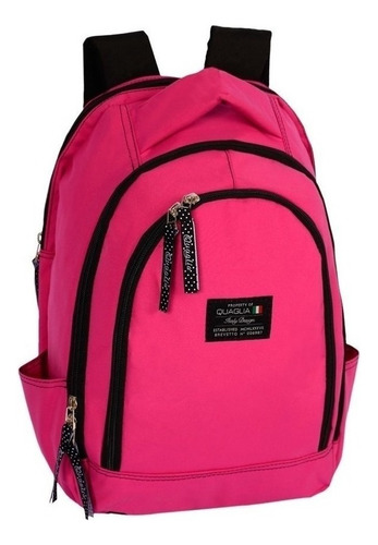 Mochila Escolar Urbana Grande Quaglia Q450 Color Fucsia