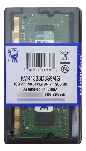 Memoria Ram Ddr3 4g Kingston 10600/1333 Laptop 1,35v