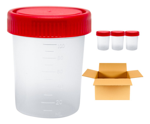 Vaso Recolector Esteril Toma De Muestras 100 Ml Caja 450 Pc