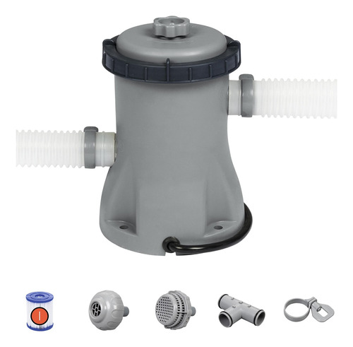 Bomba Filtro De Agua 1249 L P/ Piscina C/ Mangueras Bestway