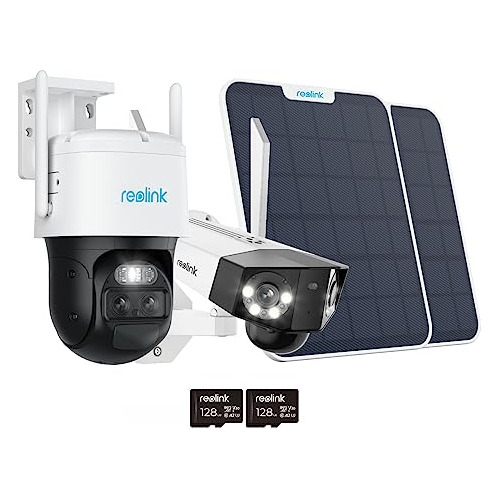 Reolink Trackmix Bundle & Duo 2 - Cámara De Seguridad Solar 