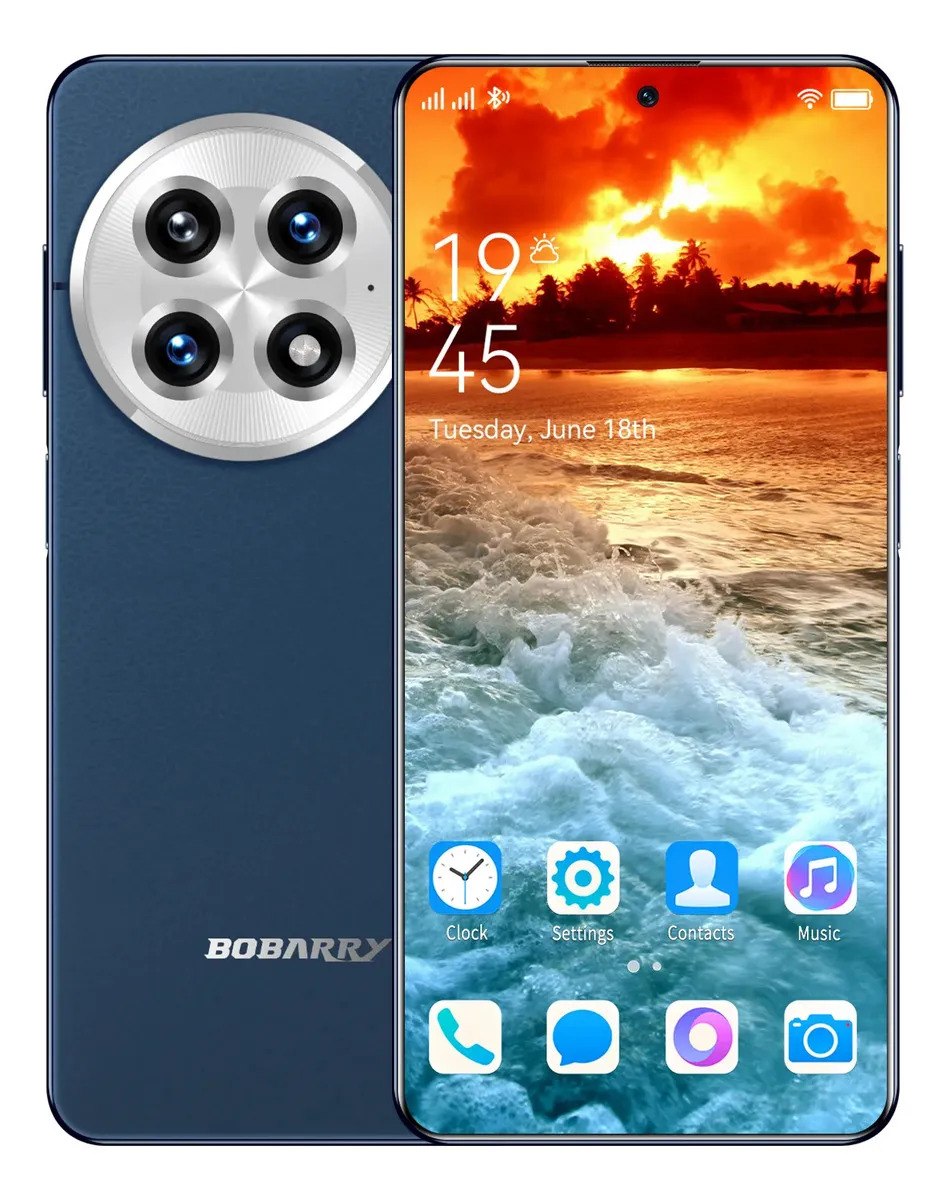 Celular Smartphone 5G Tela 6.78 HD Ultra 16GB+512GB Câmera 48MP Traseira 24MP Frontal Bateria 5500mAh Azul