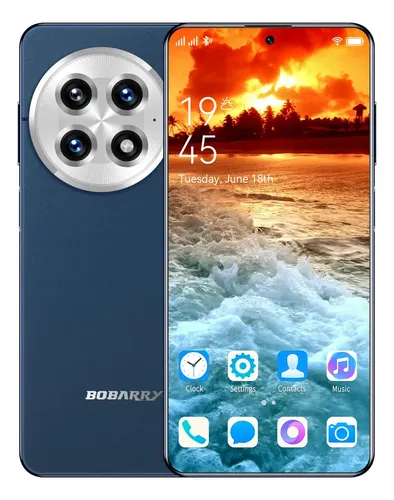 Celular Smartphone 5G Tela 6.78 HD Ultra 16GB+512GB Câmera 48MP Traseira 24MP Frontal Bateria 5500mAh Azul